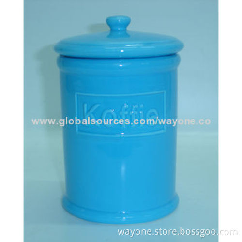 Ceramic cookie jar, Keep your biscuits fresh, food safe, easy take care, for tea/coffee storage